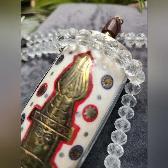 ✨️Vintage Snuff box w/ Faceted Crystals Necklace -One Of A Kind✨️ - Picture 4 of 17